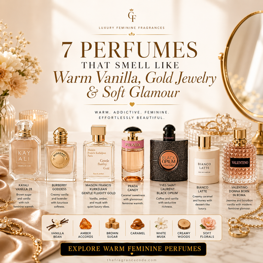7 Perfumes That Smell Like Warm Vanilla, Gold Jewelry & Soft Glamour