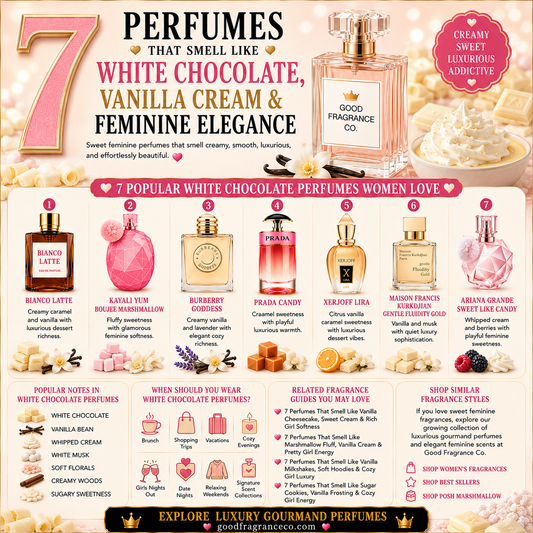 7 Perfumes That Smell Like White Chocolate, Vanilla Cream & Feminine Elegance