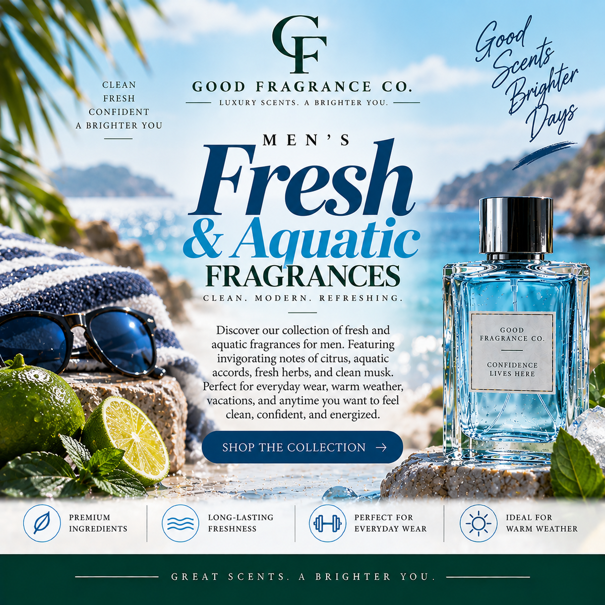 Fresh & Aquatic Fragrances for Men